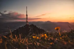 Der Grünten bei Sonnenuntergang.