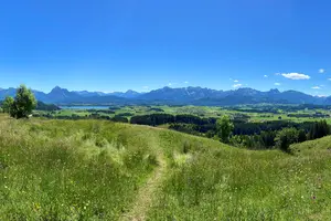 Panoramablick vom "Senkerle" auf Füssen und Umgebung.